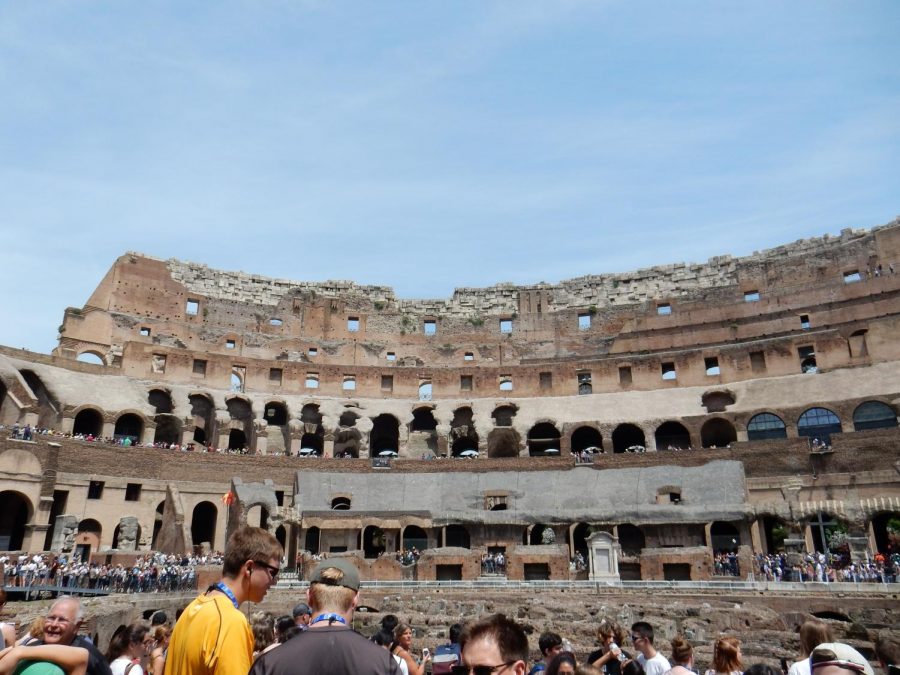 Inside of the Coliseum.
