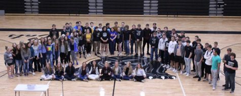 Members of the spring athletic program include track, girls soccer, golf, and Scholar Bowl teams. The baseball team, en route to Arkansas, was not available for this picture.