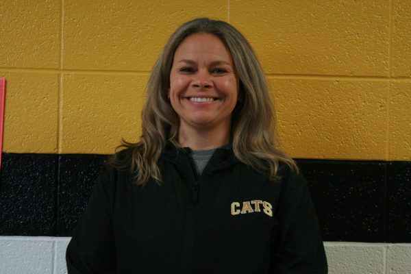 Mrs. Reutzel, showing her FHS spirit by participating in Black and Gold Day.
