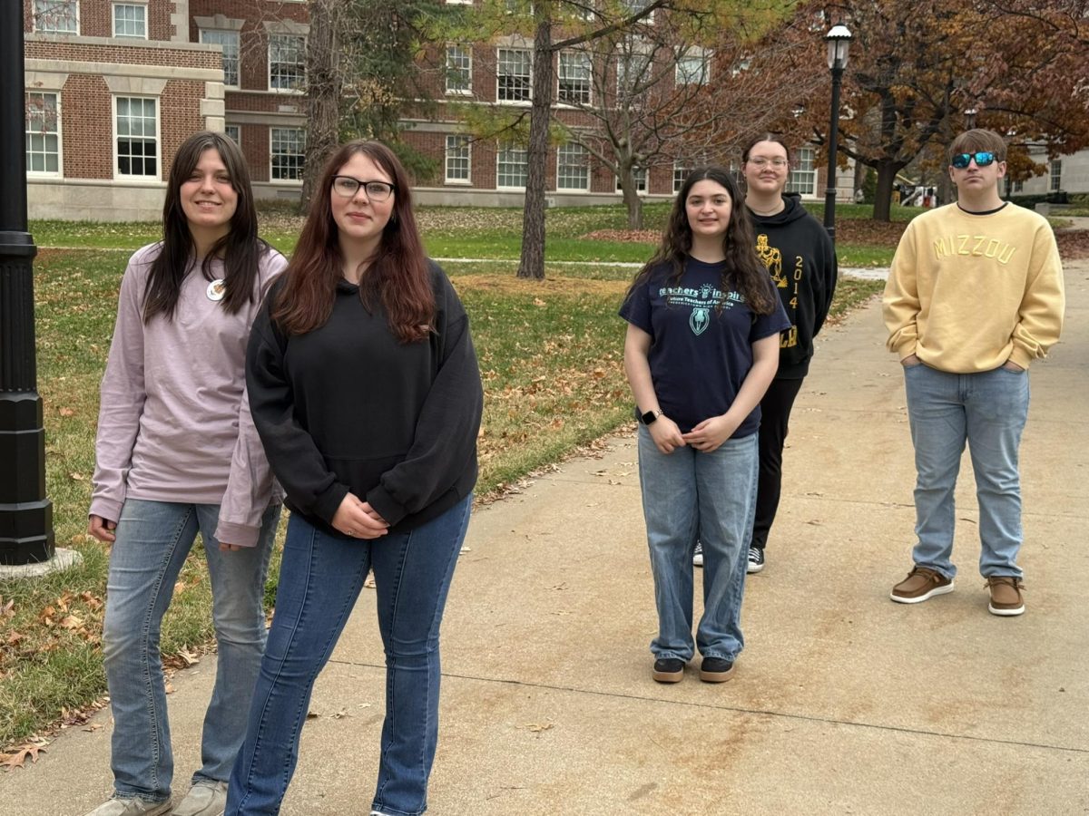FTA members Maci Hicks (10), Jaidyn Reed (10), Jayden Jenkins (12), Emilie Stoops (12), and Isaac Rolens (12) at SEMO for a trip.